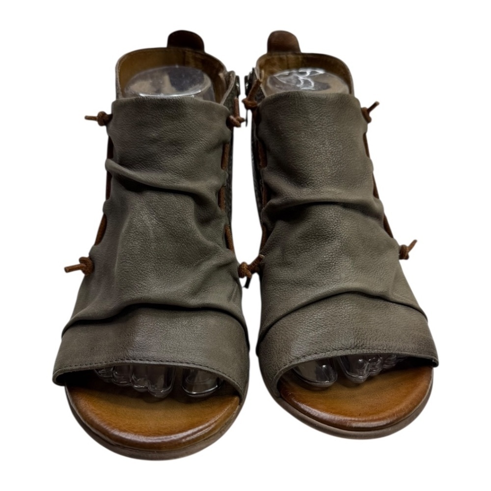 Miz Mooz Celia Ruched Leather Bootie - Picture 3 of 13